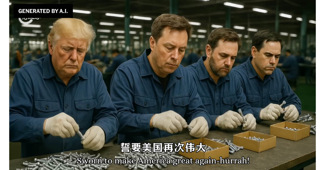 For China’s Trolls, ‘Chairman Trump’ and ‘Eyeliner Man’ Are Easy Targets