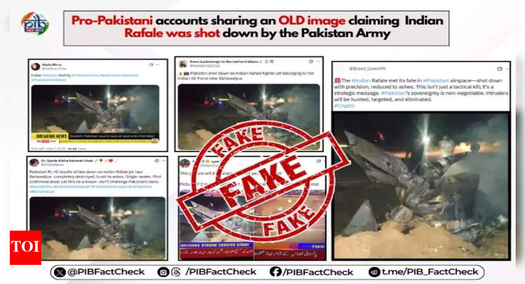 Did Pakistan shoot down Rafale jet during Operation Sindoor? PIB fact check says no | India News