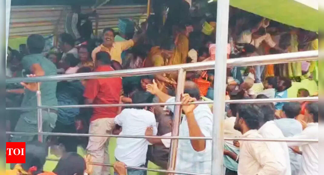Venkateswara Swami temple stampede: 5 killed, several injured at Venkateswara Swami temple; video shows chaotic crowd surge | Vijayawada News